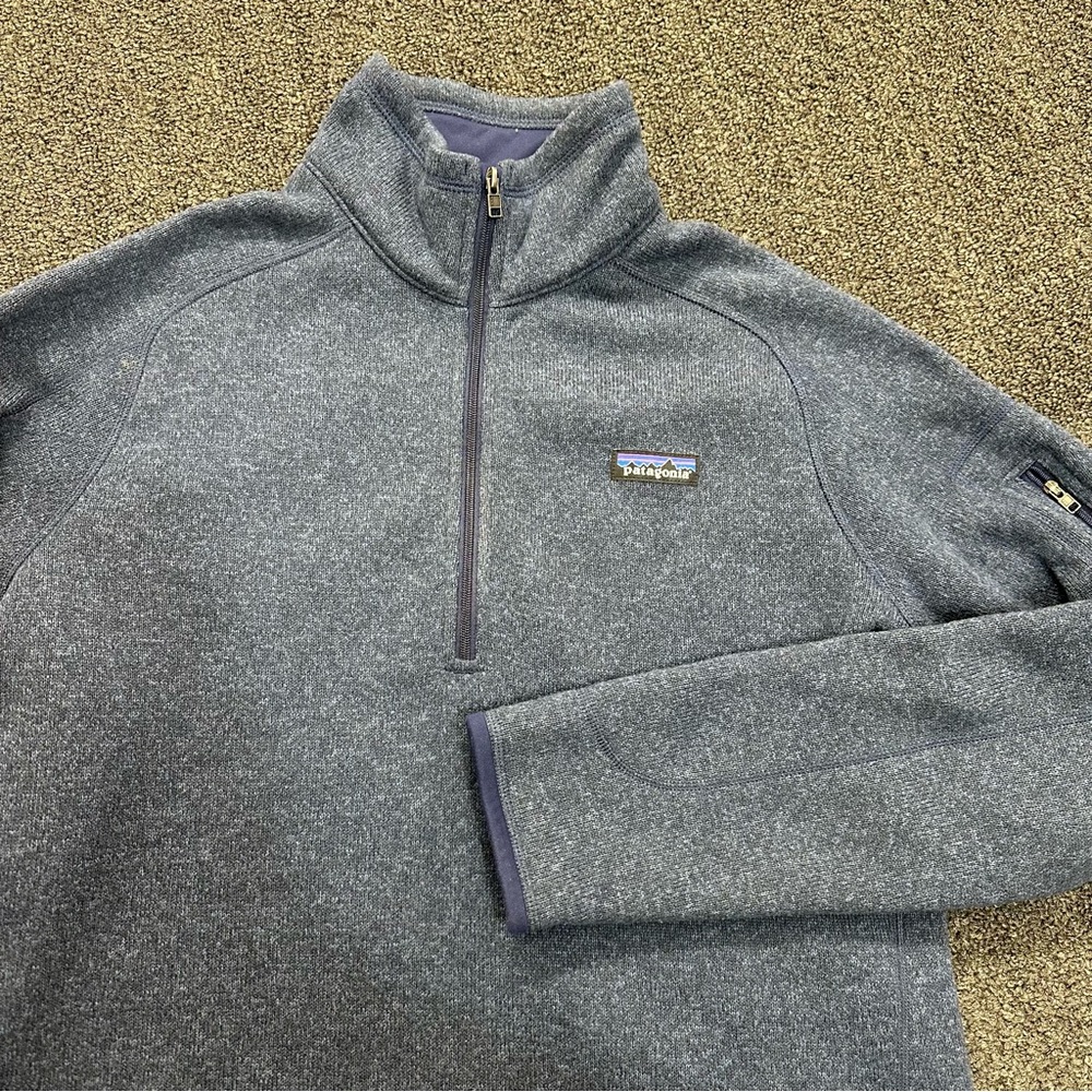 Patagonia Better Sweater Men’s 1/4 Zip Long Sleeve Fleece Pullover XL Blue